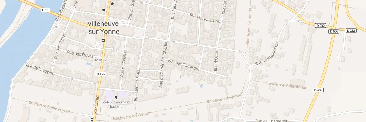 Plan du 13 Rue des Garnisons à Villeneuve-sur-Yonne