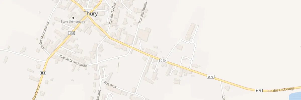 Plan du 13 Rue des Faubourgs à Thury