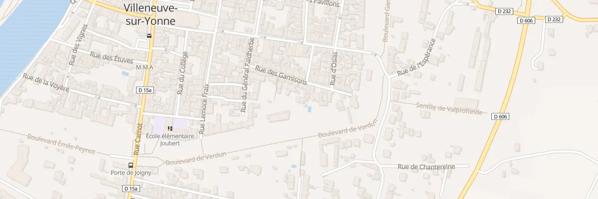 Plan du 18 Rue des Garnisons à Villeneuve-sur-Yonne