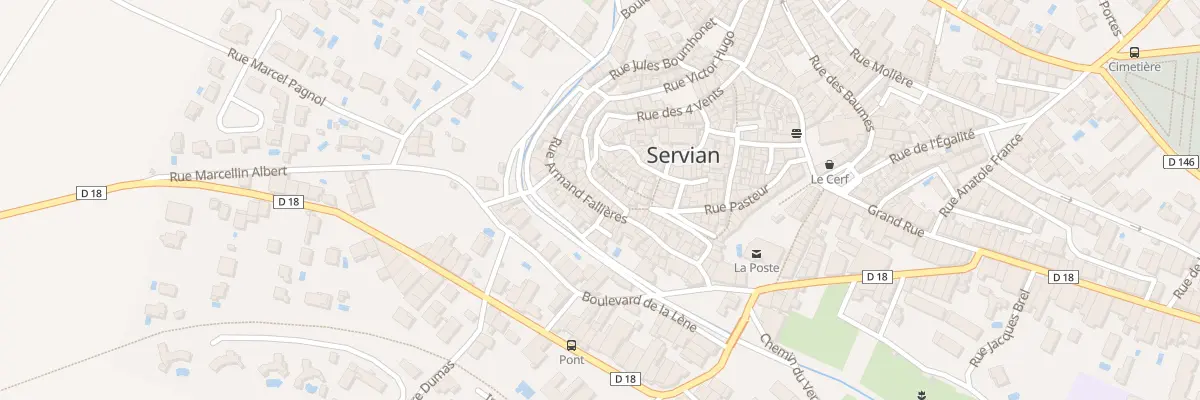 Plan du 18 Rue Armand Fallières à Servian