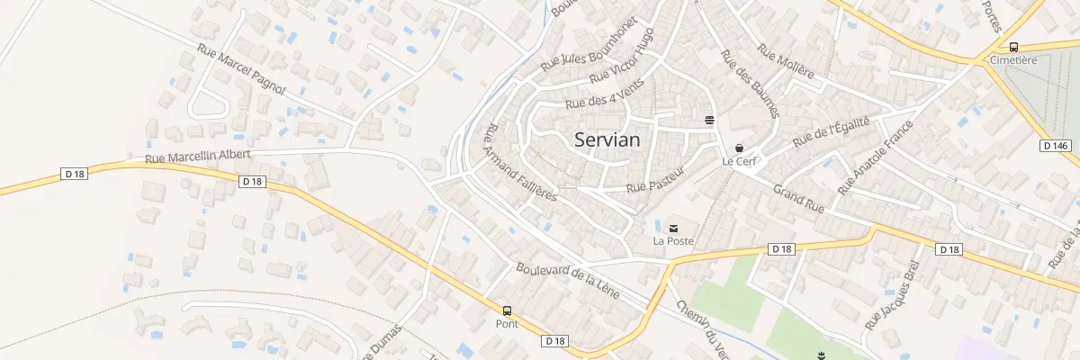 Plan du 16 Rue Armand Fallières à Servian