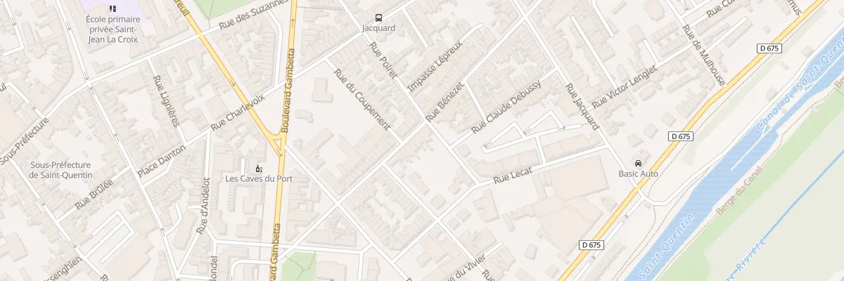 Plan du 22 Rue Bénézet à Saint-Quentin