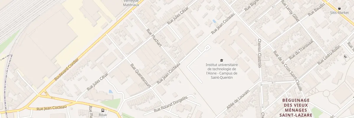 Plan du 10 Rue Jean Cocteau à Saint-Quentin