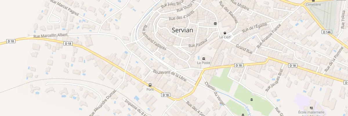 Plan du 13 Rue Armand Fallières à Servian