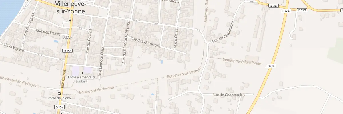 Plan du 32 Rue des Garnisons à Villeneuve-sur-Yonne
