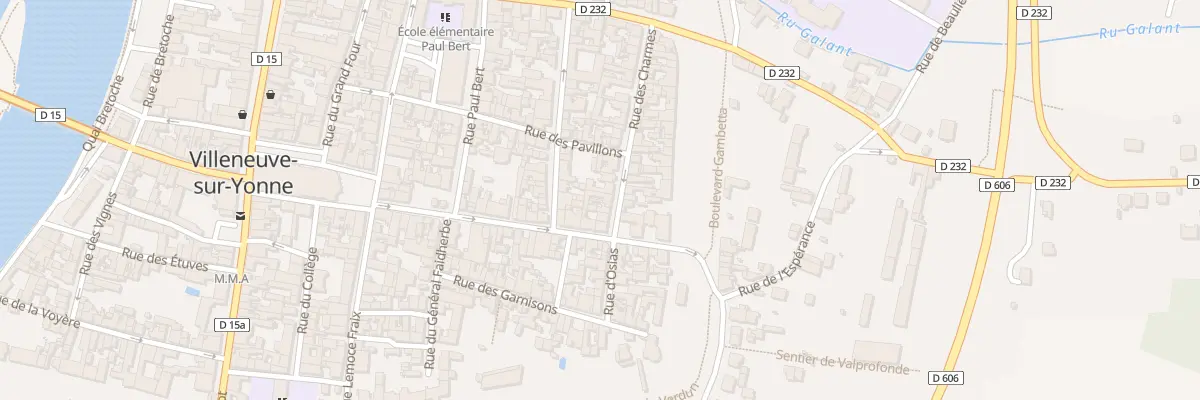 Plan du 7 Rue des Charmes à Villeneuve-sur-Yonne