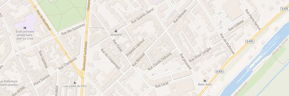 Plan du 67 Rue Bénézet à Saint-Quentin