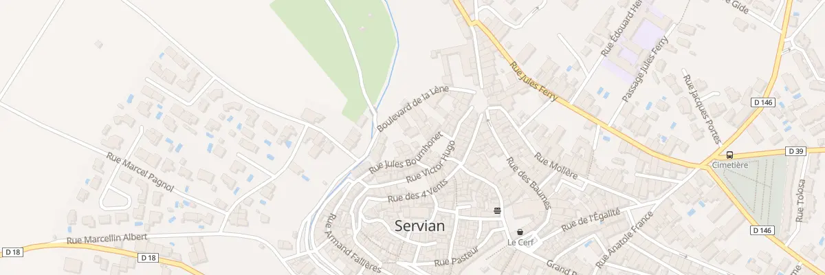 Plan du 25 Rue Jules Bournhonet à Servian