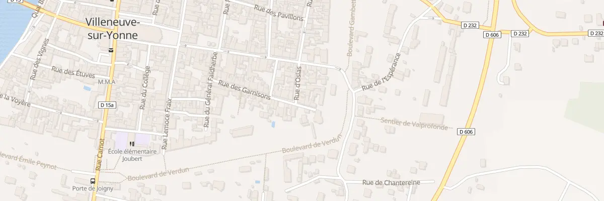 Plan du 31 Rue des Garnisons à Villeneuve-sur-Yonne
