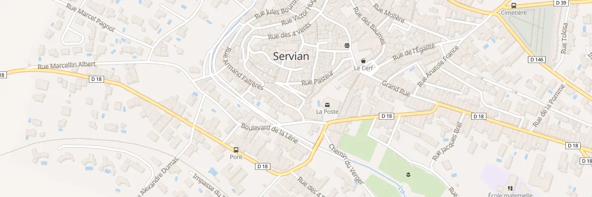 Plan du 12 Rue du Mûrier à Servian