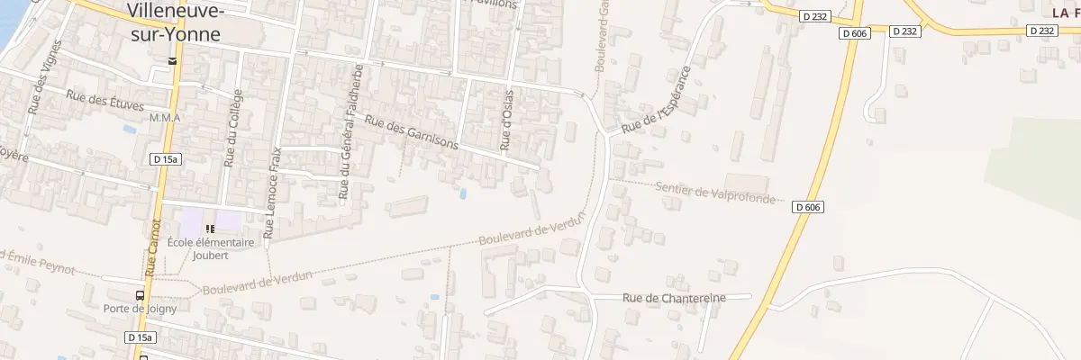 Plan du 38 Rue des Garnisons à Villeneuve-sur-Yonne