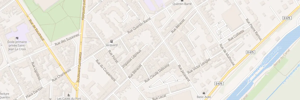 Plan du 83 Rue Bénézet à Saint-Quentin