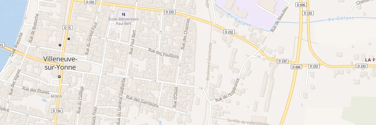 Plan du 14 Rue des Charmes à Villeneuve-sur-Yonne