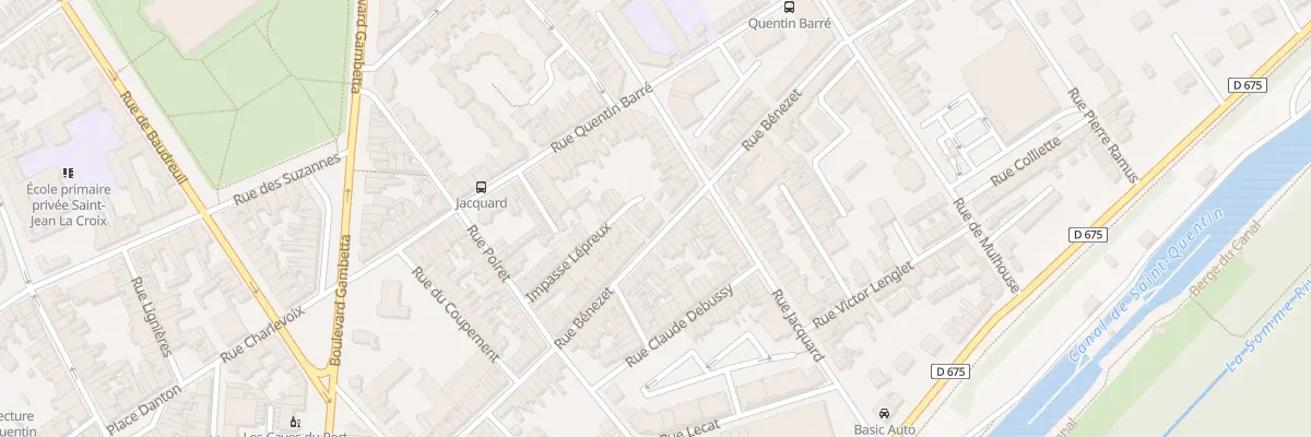 Plan du 85 Rue Bénézet à Saint-Quentin
