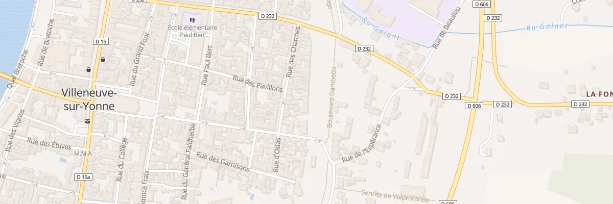 Plan du 12 Rue des Charmes à Villeneuve-sur-Yonne