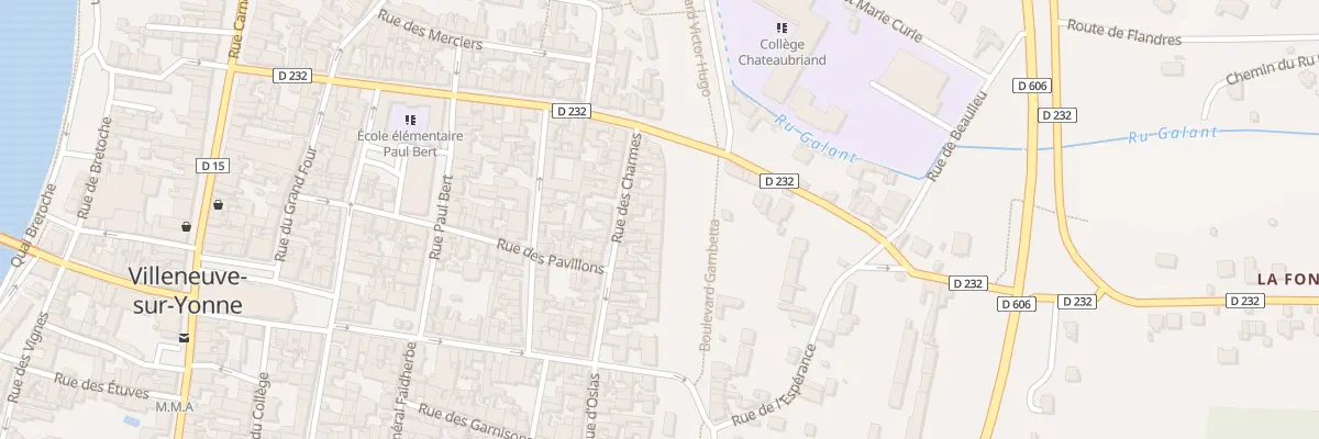 Plan du 40 Rue des Charmes à Villeneuve-sur-Yonne