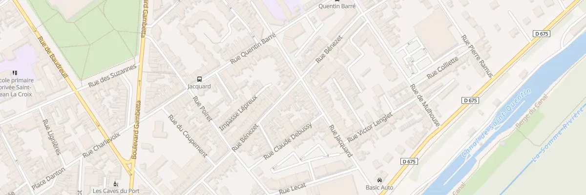 Plan du 66 Rue Bénézet à Saint-Quentin