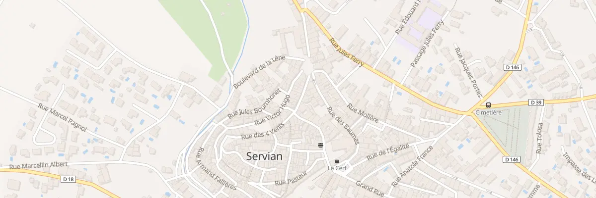 Plan du 33 Rue du Commerce à Servian