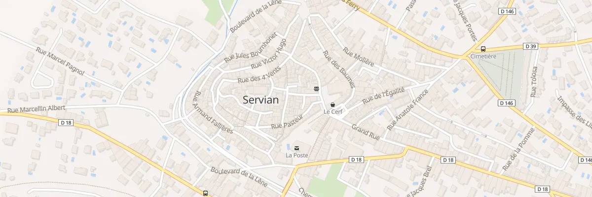 Plan du 13 Rue Frédéric Mistral à Servian