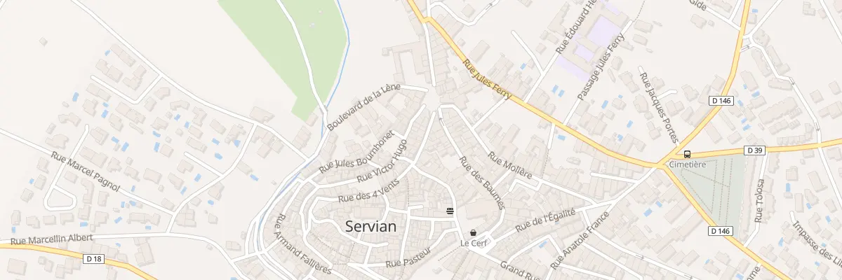Plan du 35 Rue du Commerce à Servian