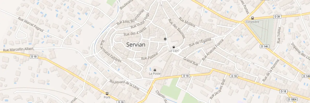 Plan du 10 Rue Pasteur à Servian
