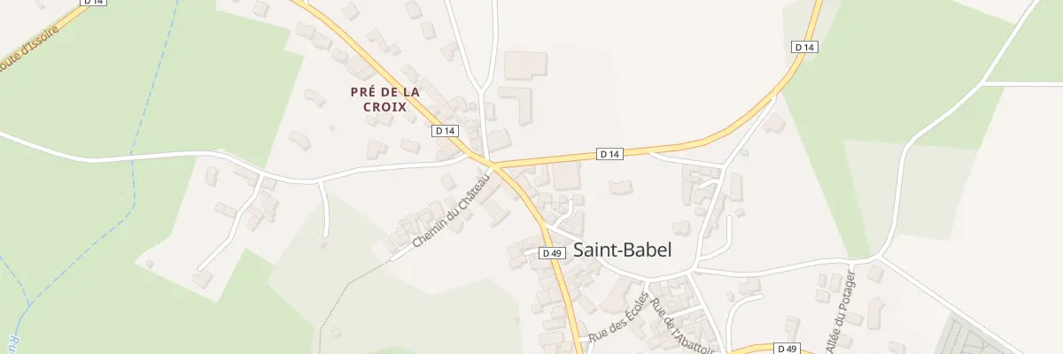 Plan du 9042 Rue des Commerces (Le Bourg) à Saint-Babel