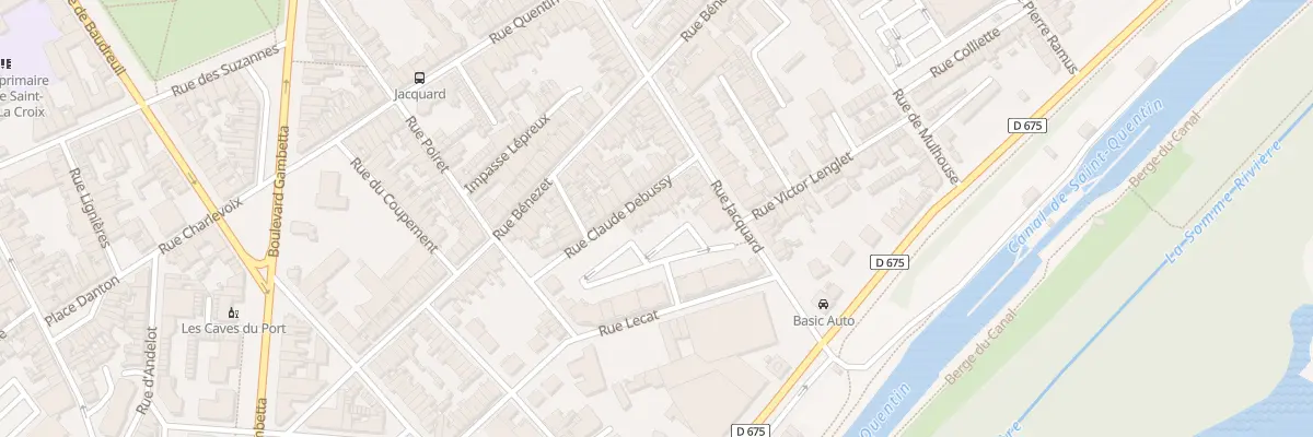 Plan du 12 Rue Claude Debussy à Saint-Quentin