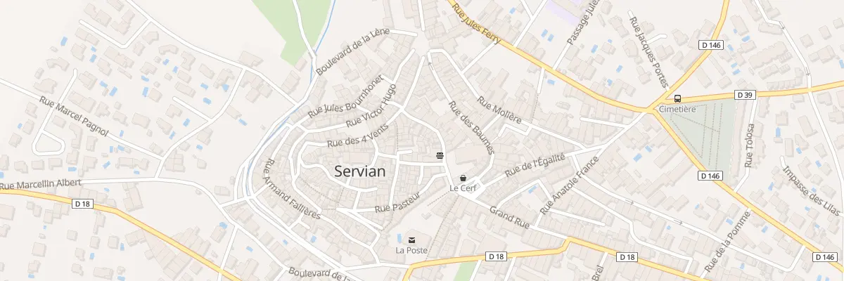 Plan du 15 Rue du Commerce à Servian