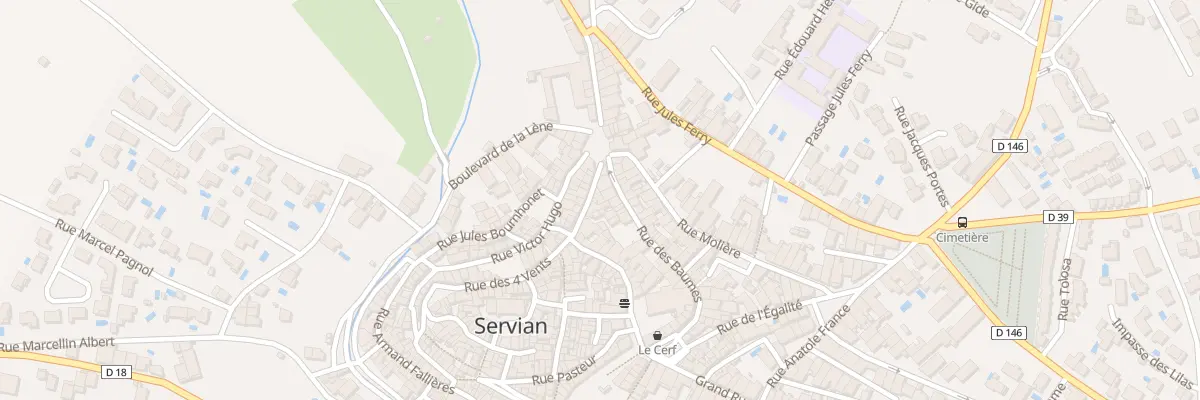 Plan du 32 Rue du Commerce à Servian