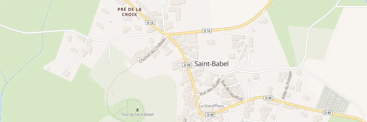 Plan du 9002 Rue des Commerces (Le Bourg) à Saint-Babel