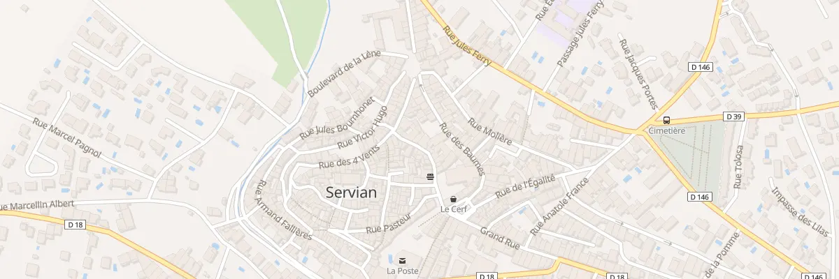 Plan du 14 Rue du Commerce à Servian