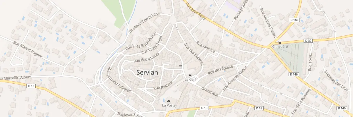 Plan du 9 Rue du Commerce à Servian