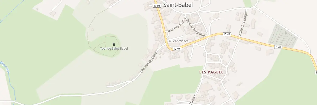 Plan du 9007 Chem du Gour (Le Bourg) à Saint-Babel