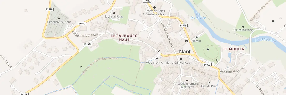 Plan du 15 Rue du Faubourg Haut à Nant