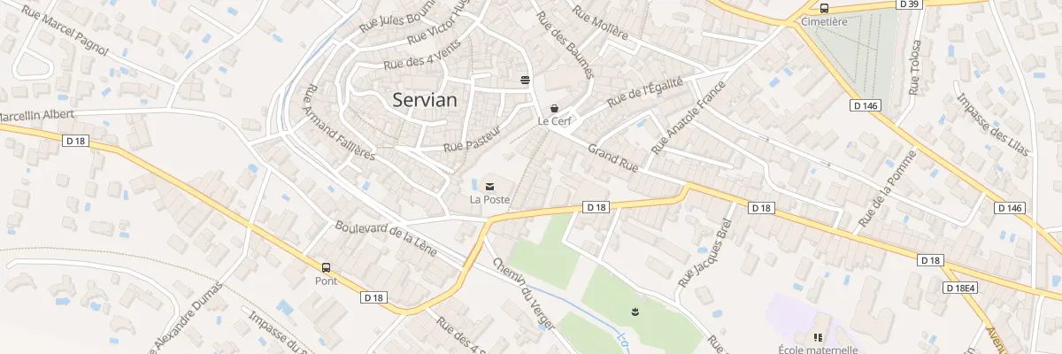 Plan du 7 Rue du Jardin Public à Servian