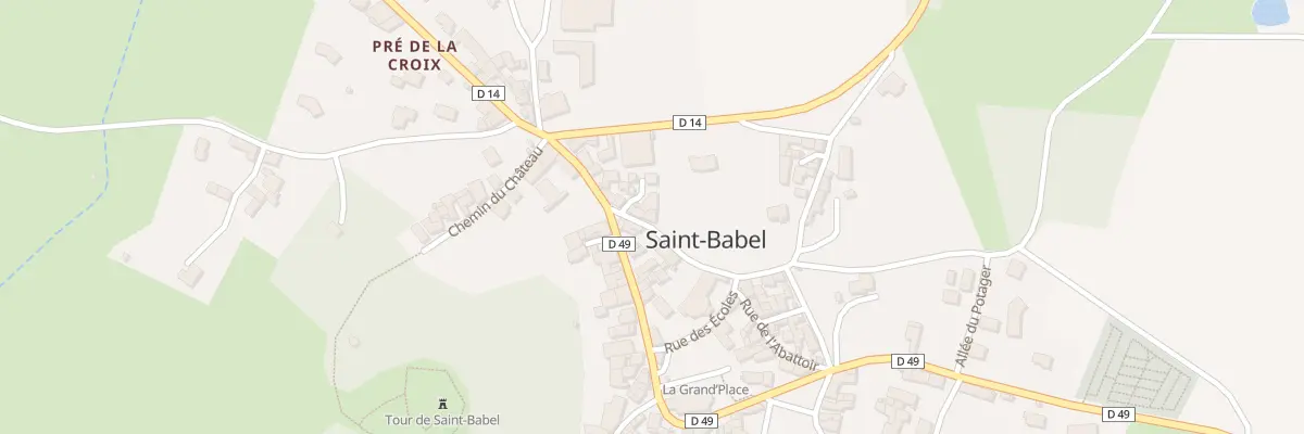 Plan du 9009 Rue des Charnats (Le Bourg) à Saint-Babel