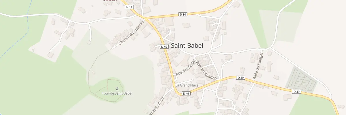 Plan du 9033 Rue des Commerces (Le Bourg) à Saint-Babel