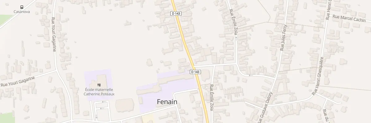 Plan de la Rue Jules Guesde à Fenain