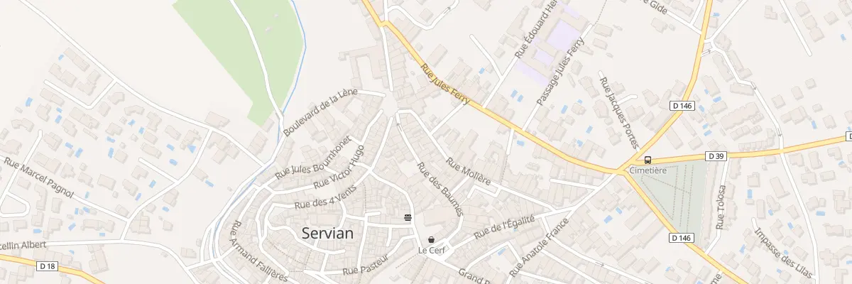 Plan du 17 Rue Molière à Servian