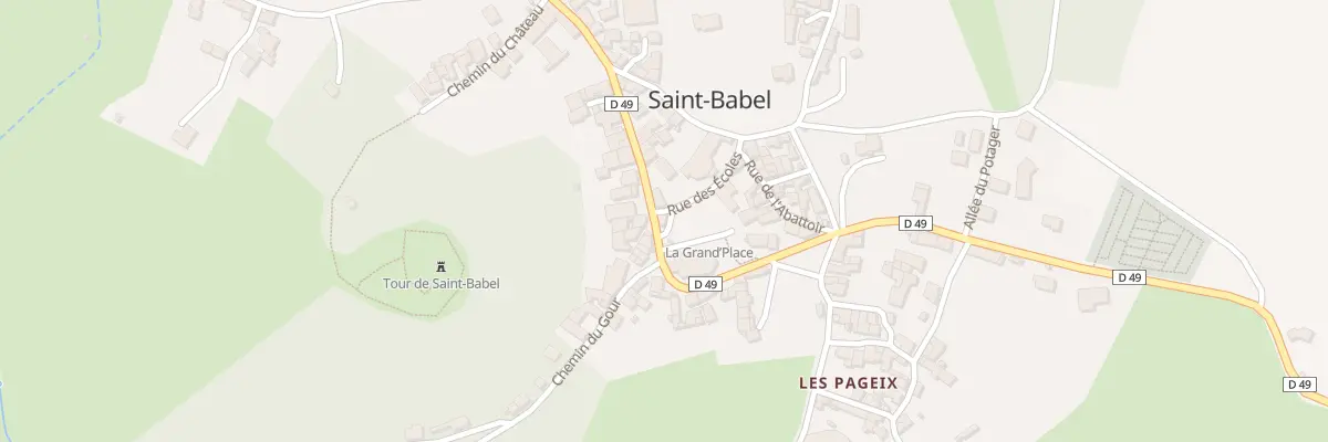 Plan du 9030 Rue des Commerces (Le Bourg) à Saint-Babel