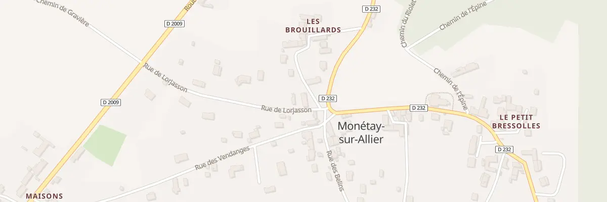 Plan du 1 Rue des Brouillards à Monétay-sur-Allier