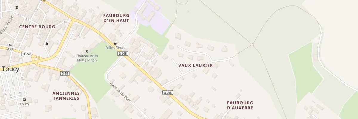 Plan du 5 All de la Vau Laurier à Toucy