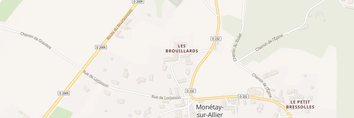 Plan du 9 Rue des Brouillards à Monétay-sur-Allier