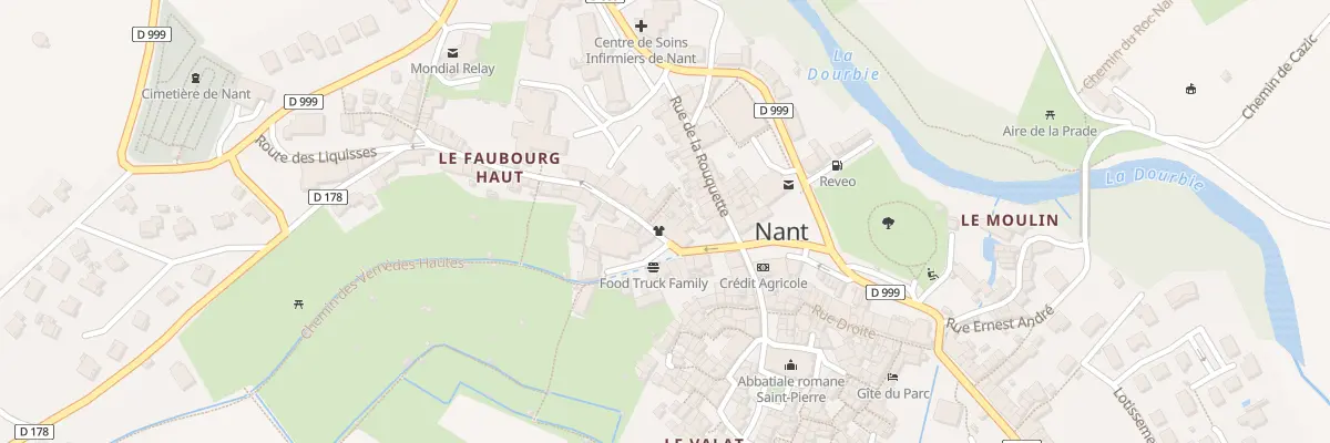 Plan du 2 Rue du Faubourg Haut à Nant
