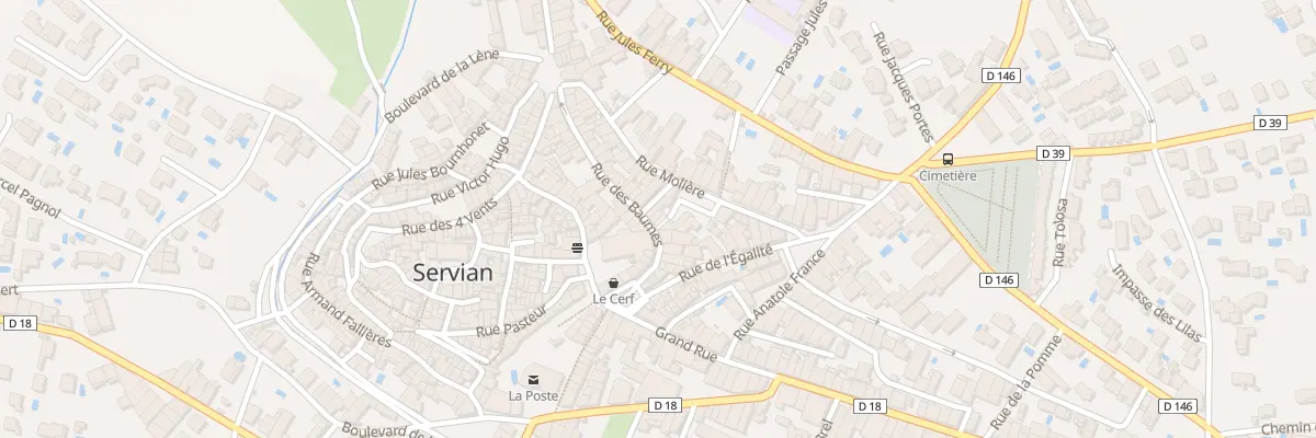 Plan du 18 Rue des Baumes à Servian