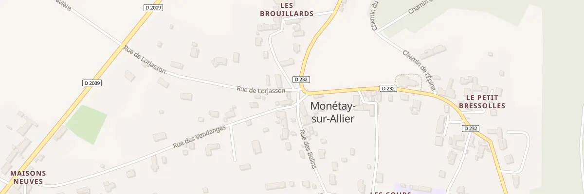 Plan du 1 Les Cours à Monétay-sur-Allier