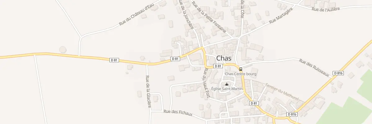 Plan du 3 Rte de Chauriat à Chas
