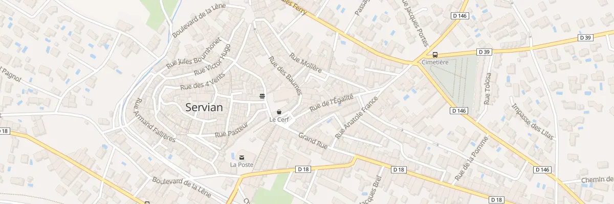 Plan du 10 Rue des Baumes à Servian