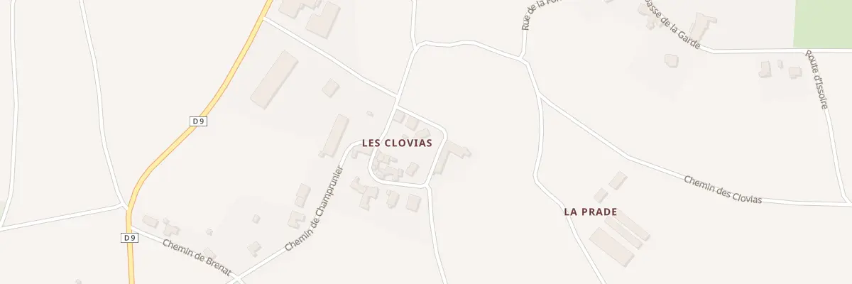 Plan du 5128 Les Clovias à Aulhat-Flat