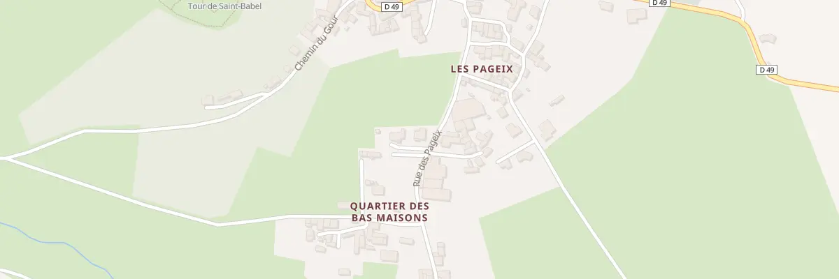 Plan du 9003 Rue des Pageix à Saint-Babel